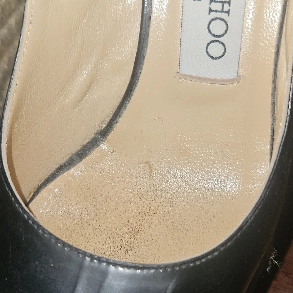Jimmy Choo Black Espadrille Wedges